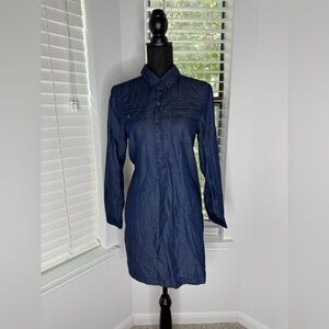Old Navy Dark Blue Long Sleeve Dress